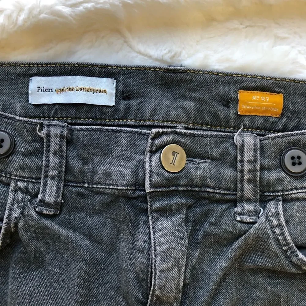 Pilcro & The Letterpress Low‎ Rise Straight Jeans- Women’s 27